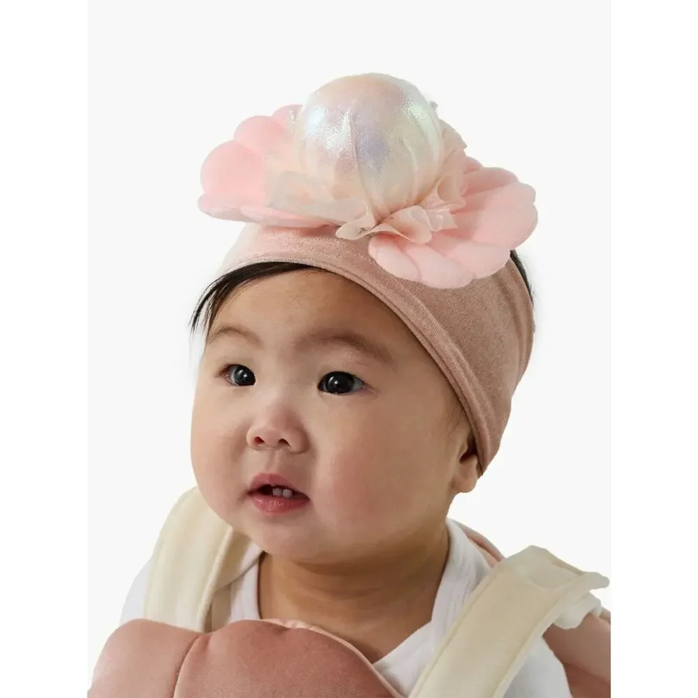 Pottery Barn Kids Baby Royal Pearl Blush Pink Bodysuit & Headband 6-12 Month NWT